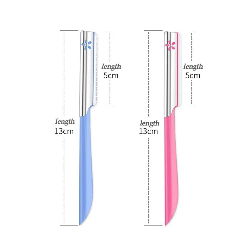 3/5 pièces femmes soins du visage rasoirs sourcil épilateur maquillage rasoir couteau sourcil épilat