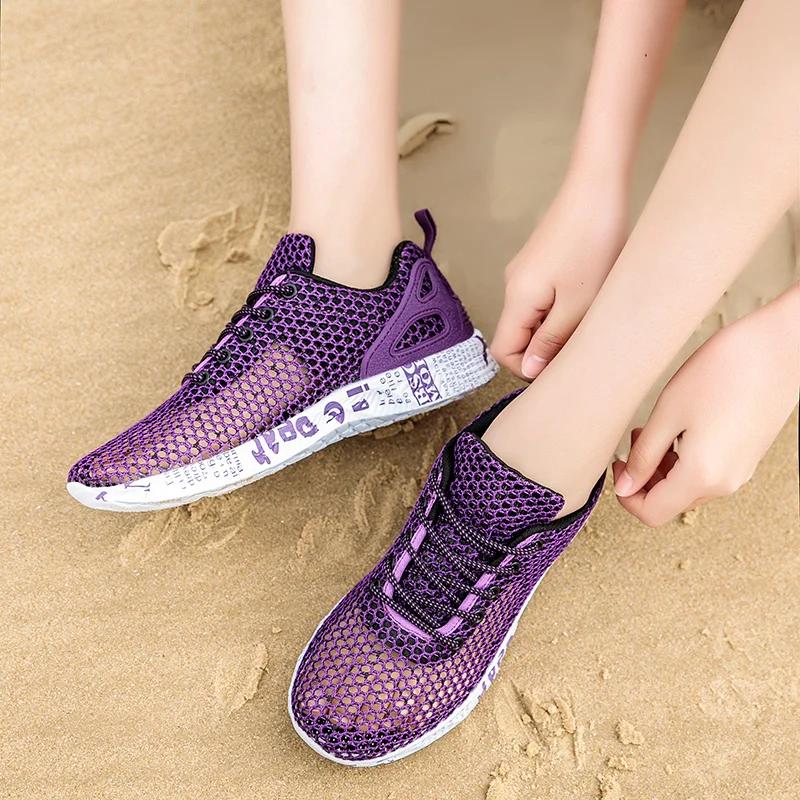 Chaussures de plage d'été de haute qualité pour hommes, sandales d'extérieur, baskets en maille d'ai