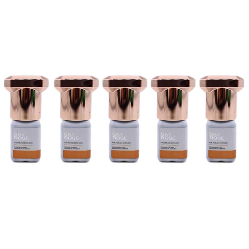 5 bouteilles SKY Rose colle Extensions de cils 1s séchage rapide corée ciel colle 5ml faux cils coll