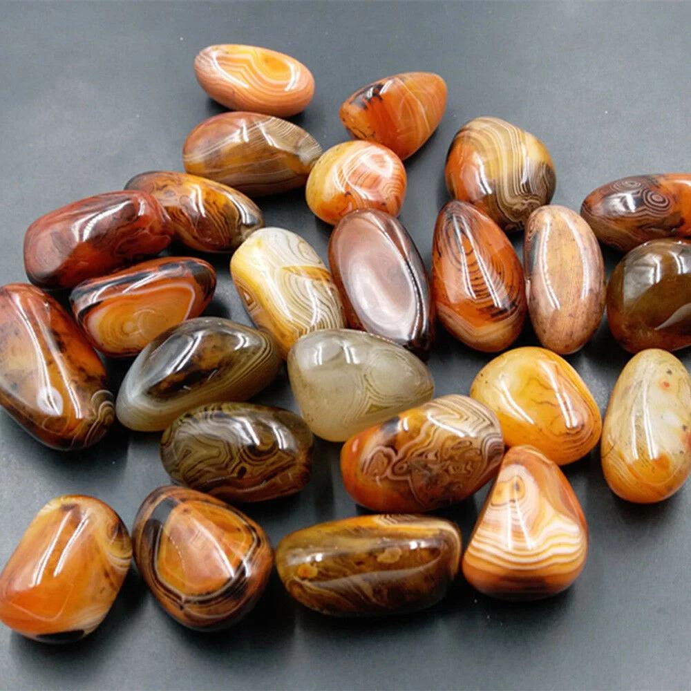 Pierre d'agate lisse naturelle, cristal de guérison, géode, spécimen minéral, décor artisanal de Mad