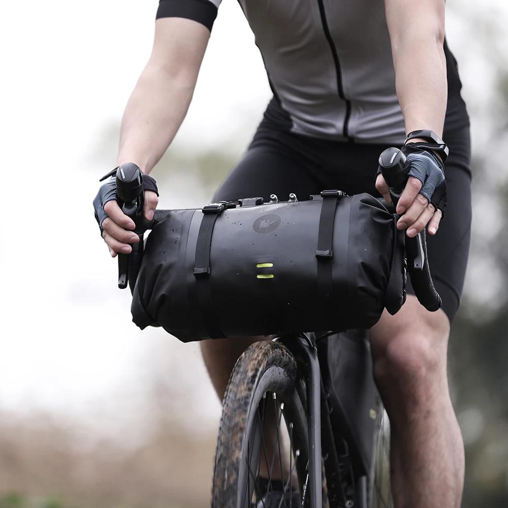 Rhinowalk – sac de guidon de vélo étanche, grande capacité 4L-12L, cadre, Tube avant, sac de cyclism