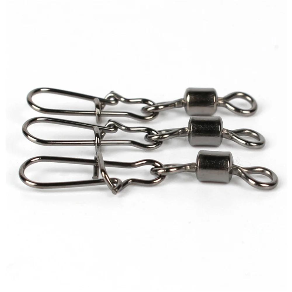 30 pcs/lot connecteur de pêche émerillons Interlock broche Snap roulant pivotant en acier inoxydable