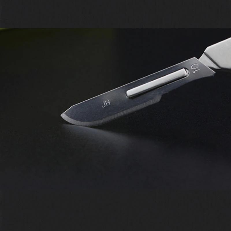 Scalpel à manche sphérique en acier au carbone, long, carboné, générateurs de bureau en métal, coute