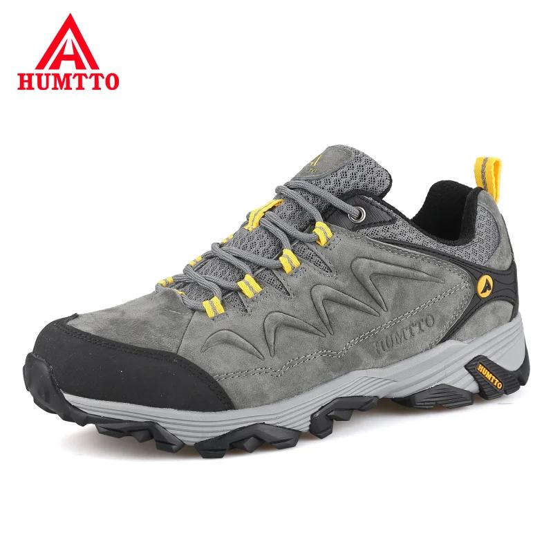 HUMTTO – chaussures de randonnée en cuir imperméables pour hommes, bottines de Camping, de chasse, d