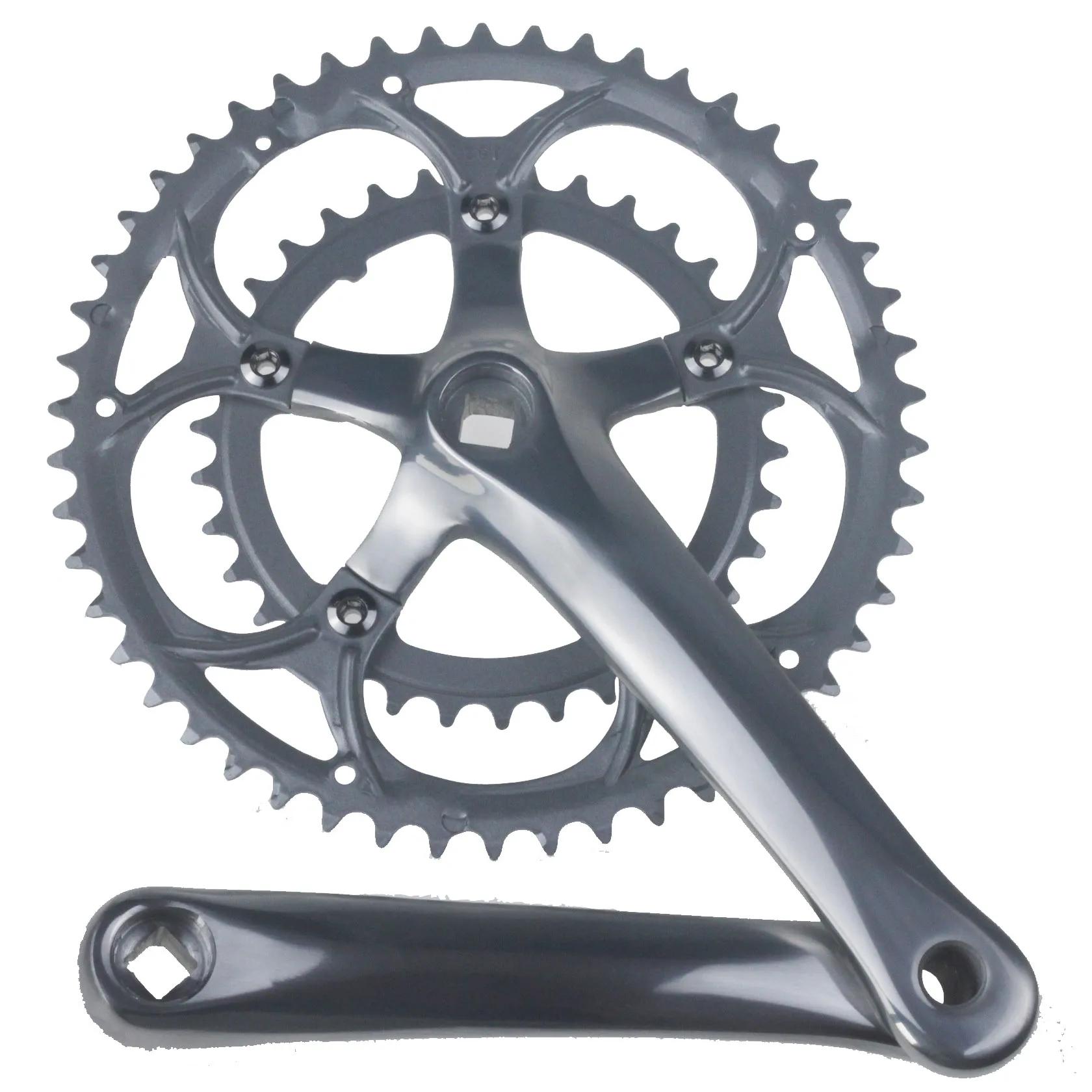 Pédalier de vélo de route en alliage d'aluminium 50-34T 8/9S, pignon à trou carré de 170mm, accessoi