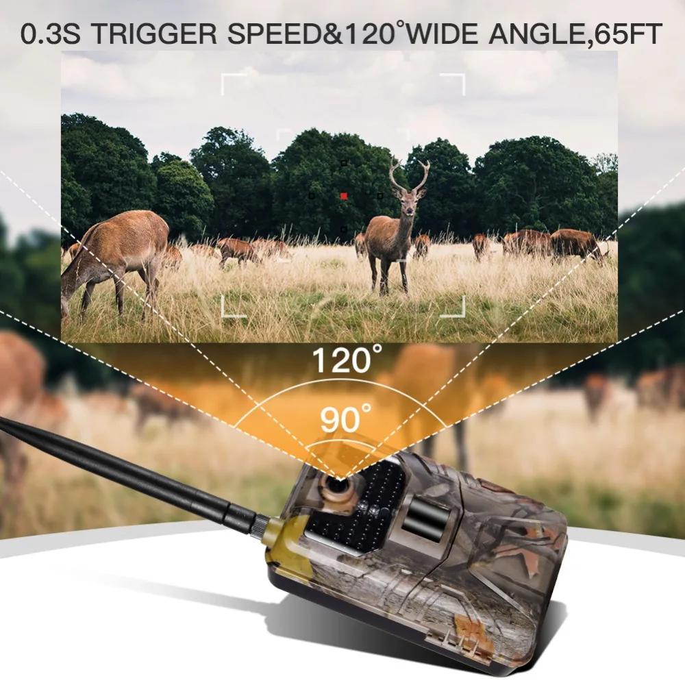 Caméra de surveillance faune 20MP 1080P vision nocturne 2G GSM SMS MMS SMTP Email HC900M pour chasse