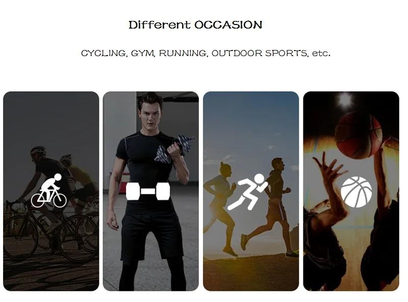 T-shirt compression homme manches courtes - Haut sport respirant pour musculation et course d'été