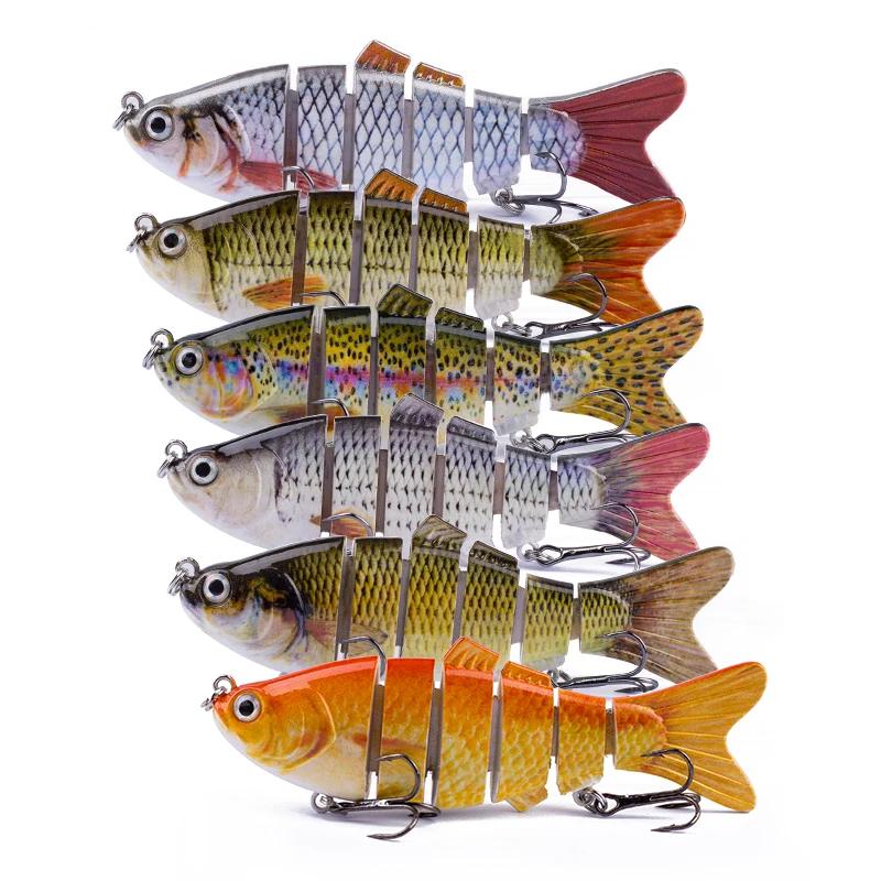 Hanlin Set 4 pouces 16,5g Leurres de pêche multi-articulés, Wobblers, Swimbait, Appâts artificiels d