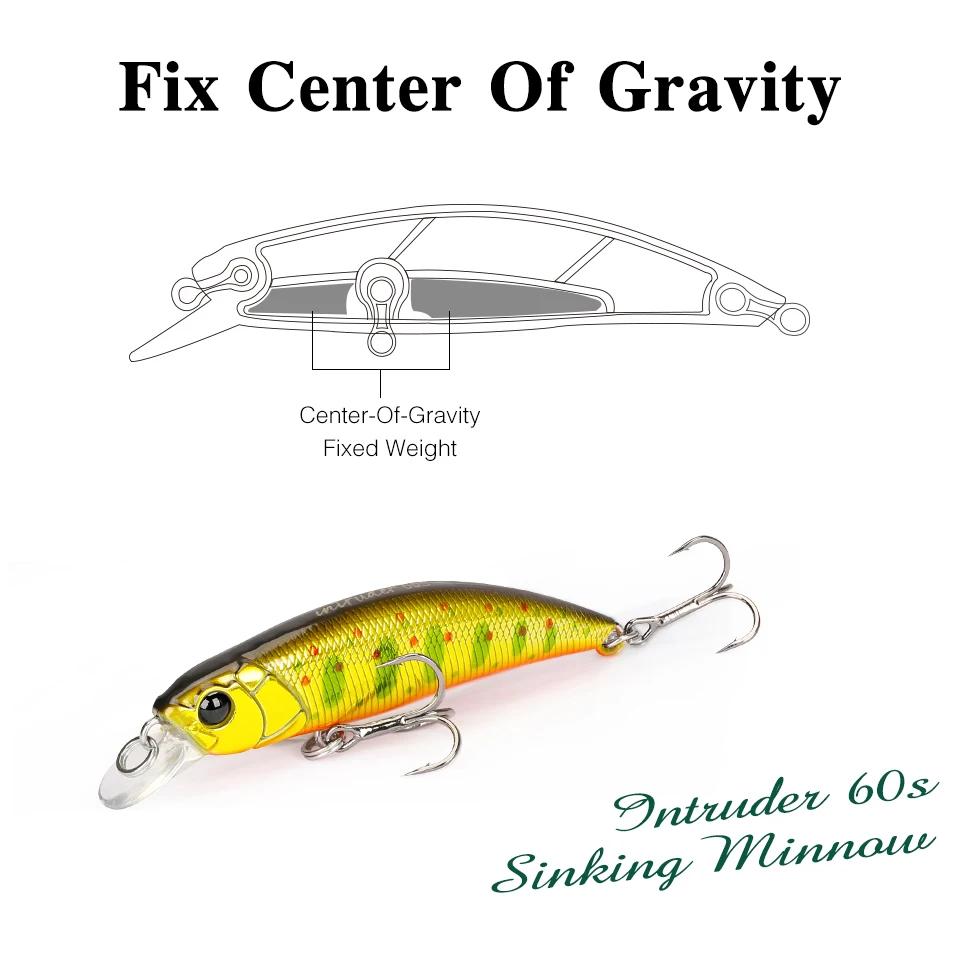 TSURINOYA DW107 leurre de pêche méné coulant nouveau modèle 60mm 6.5g appâts durs artificiels truite