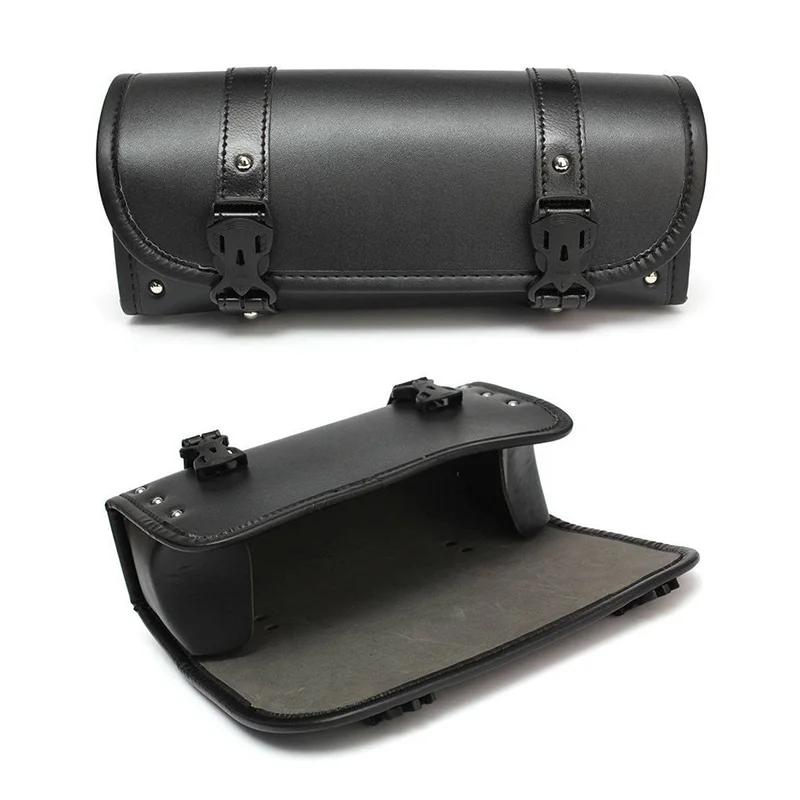Sacoches de moto en cuir PU, sac à outils pour fourche avant et queue, bagages pour Harley Chopper B
