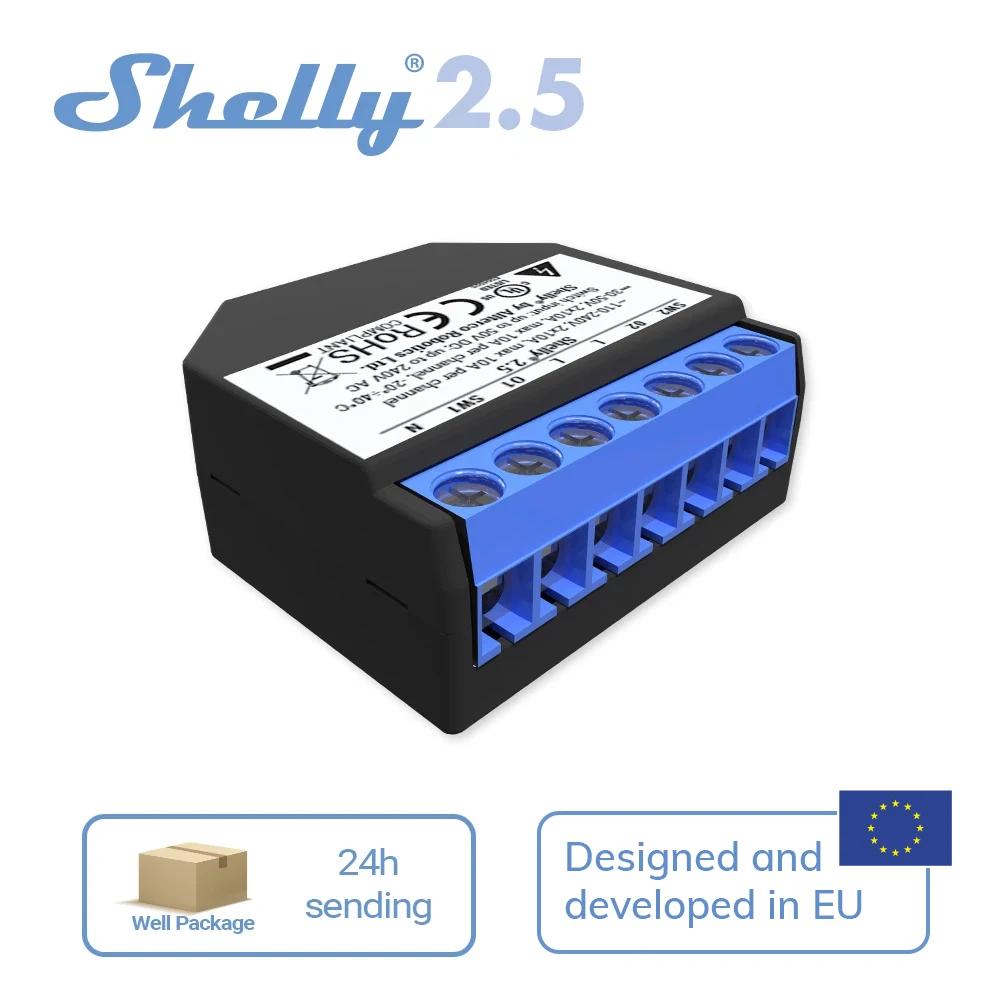 Shelly 2.5 maison intelligente Double relais WiFi interrupteur volet roulant Open Source sans fil po
