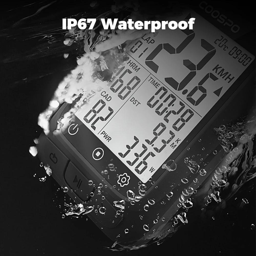 GPS CooSpo BC107 IPX67 étanche pour vélo - Ordinateur vélo Strava Ant+ Bluetooth 5.0 - Compteur vitesse VTT léger 2.3 pouces