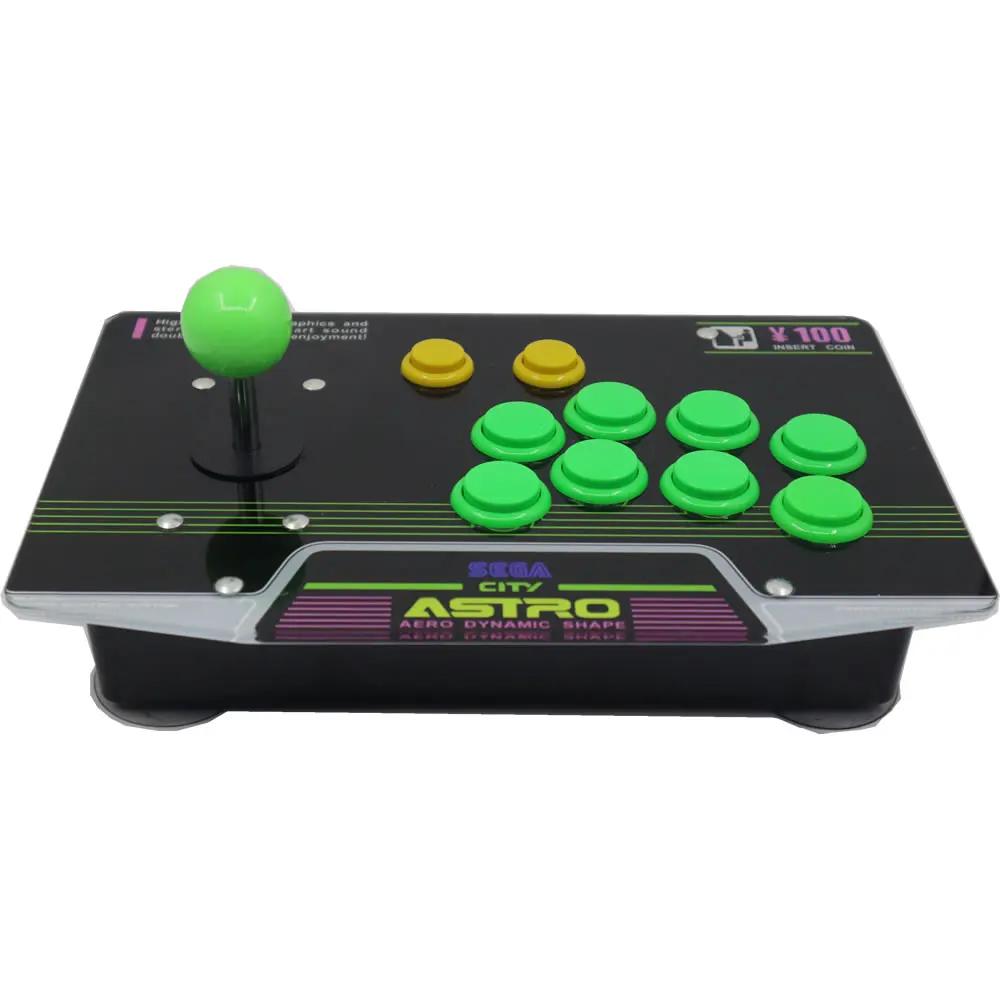 Joystick d'arcade 10 boutons avec câble USB, panneau d'illustration acrylique pour PC SEGA Astro Cit