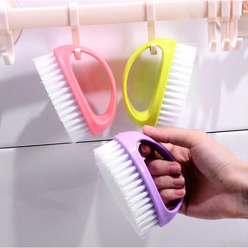 Brosse de nettoyage colorée pour travaux ménagers, outil de nettoyage multifonctionnel en forme d'œu