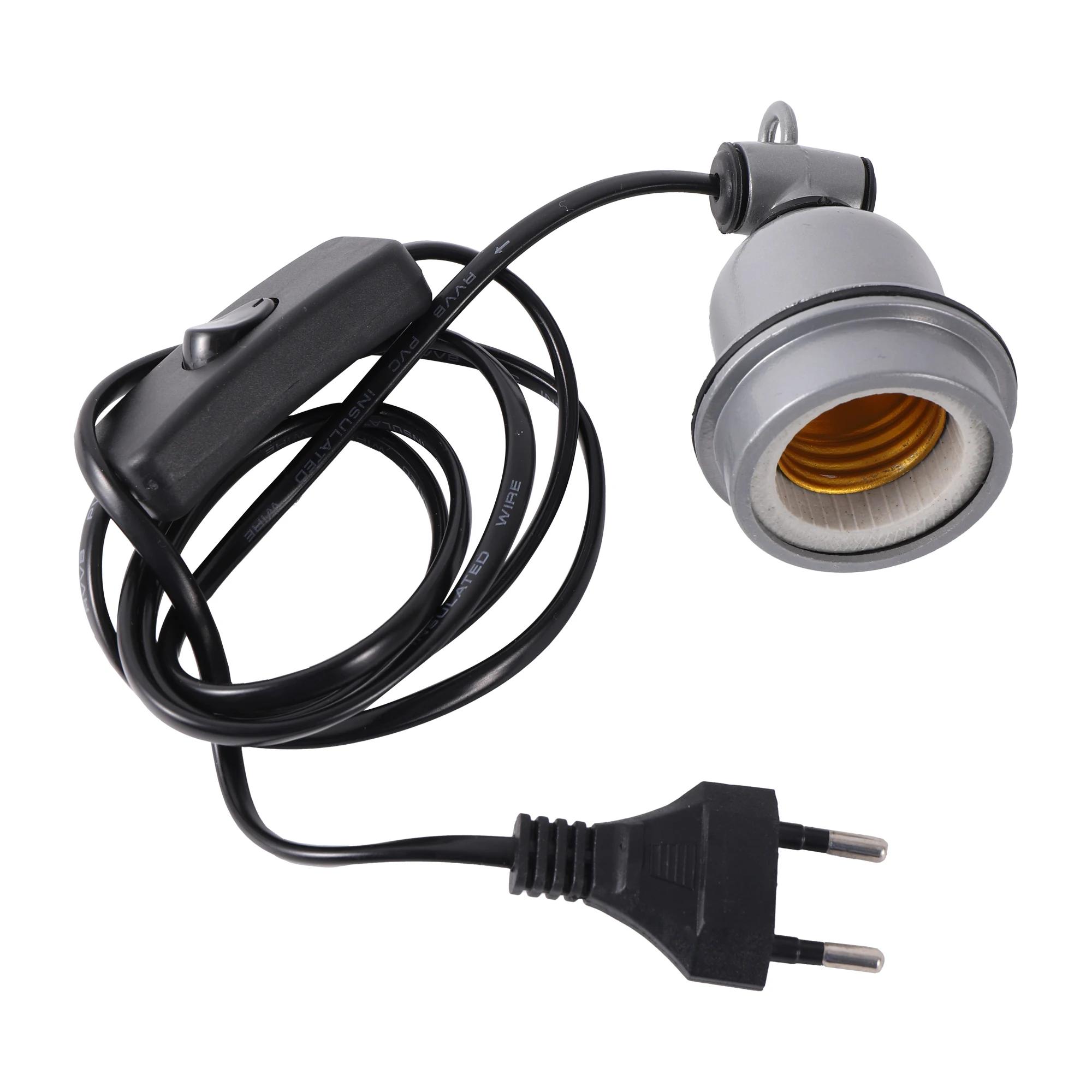 E27 rampant animal de compagnie lézard tortue support de lampe chauffant et interrupteur de cordon d