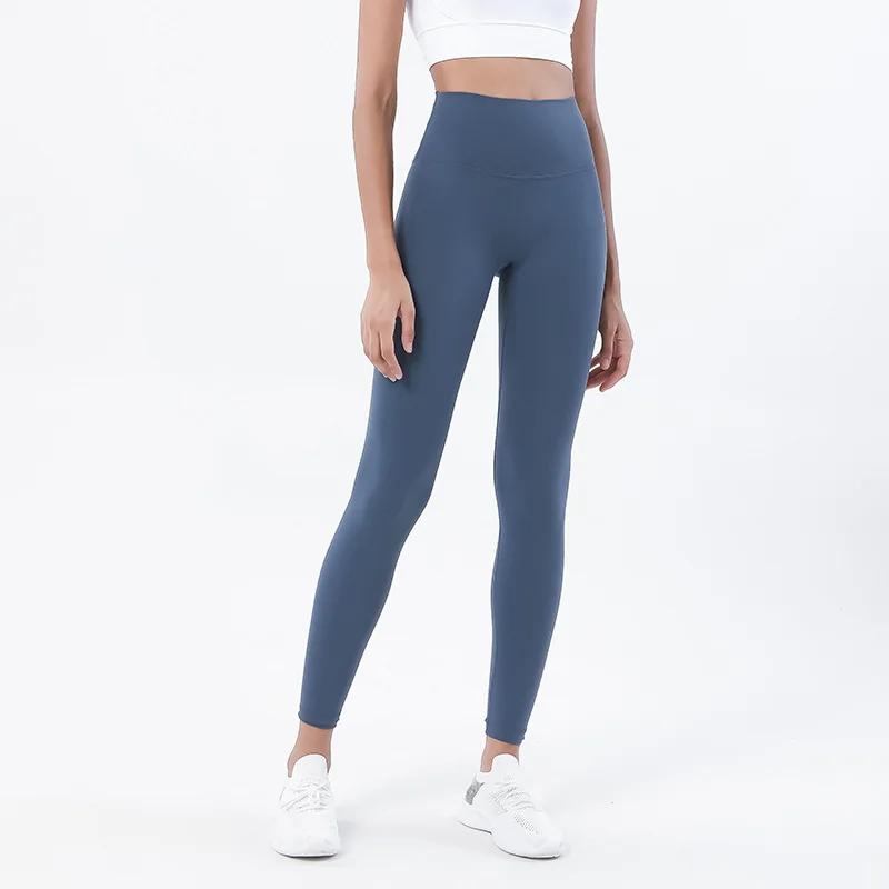 SOISOU-Collants de yoga en nylon pour femmes, pantalons de sport, leggings de gym, fitness, sans lig