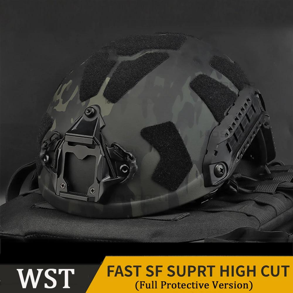 Casque de protection tactique rapide SF SUPER HIGH CUT, casque de chasse en plein air, tir CS Airsof