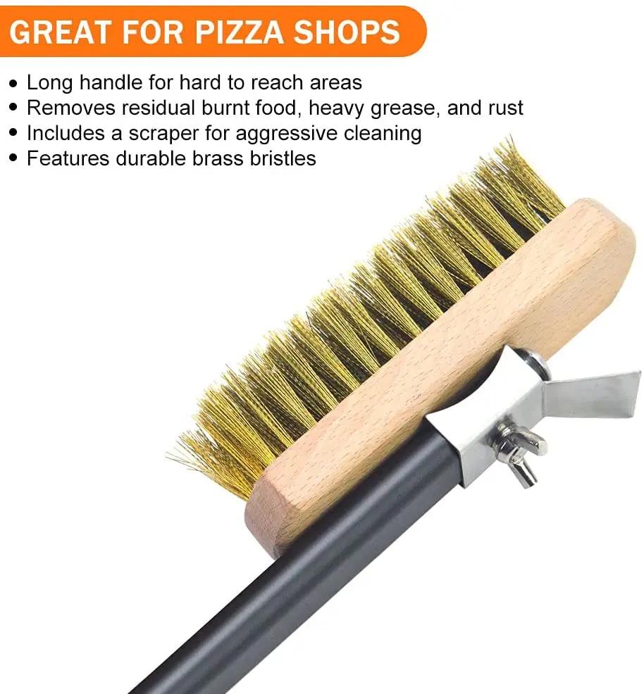 SHANGPEIXUAN Brosse de nettoyage professionnelle en cuivre pour four à pizza et gril domestique, ave
