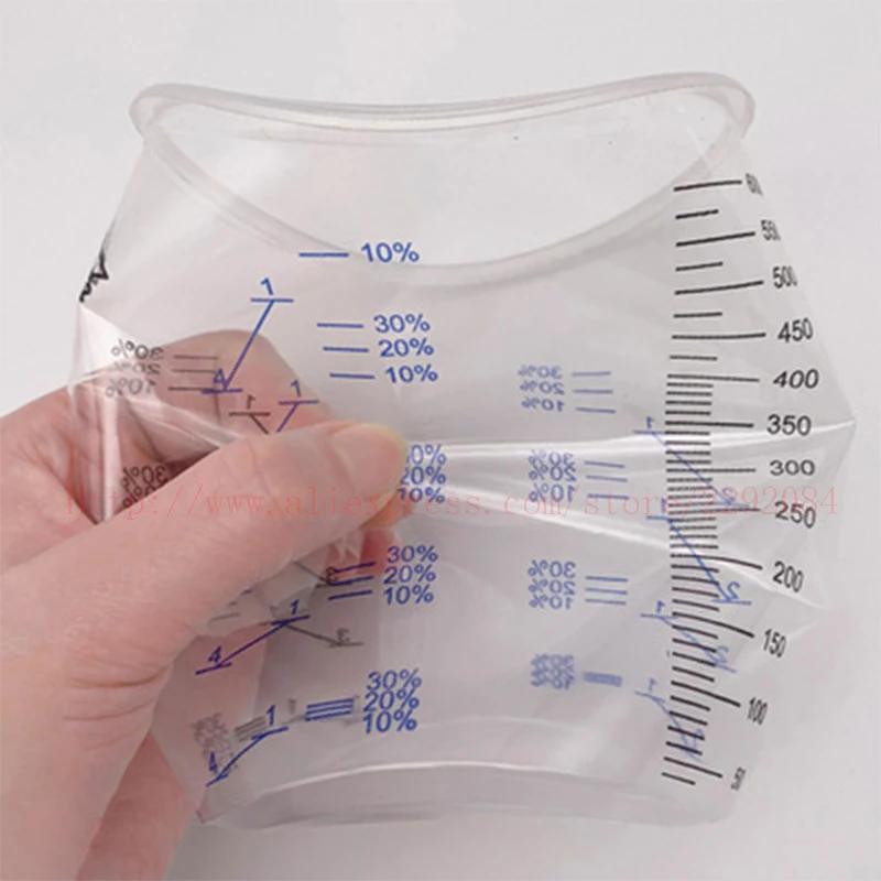 Pistolet de pulvérisation 600ml, tasses à mesurer jetables, 50 pièces, peinture plastique graduée tr