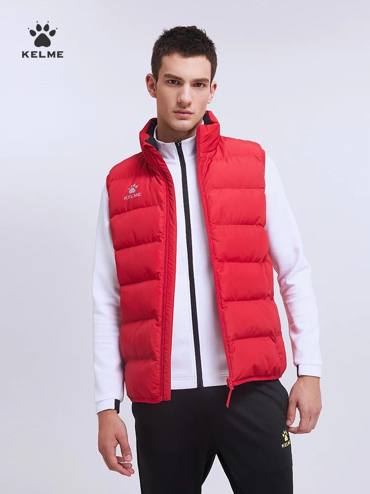 Veste de sport homme Kelme automne-hiver - Veste chaude coupe-vent sans manches en coton pour running