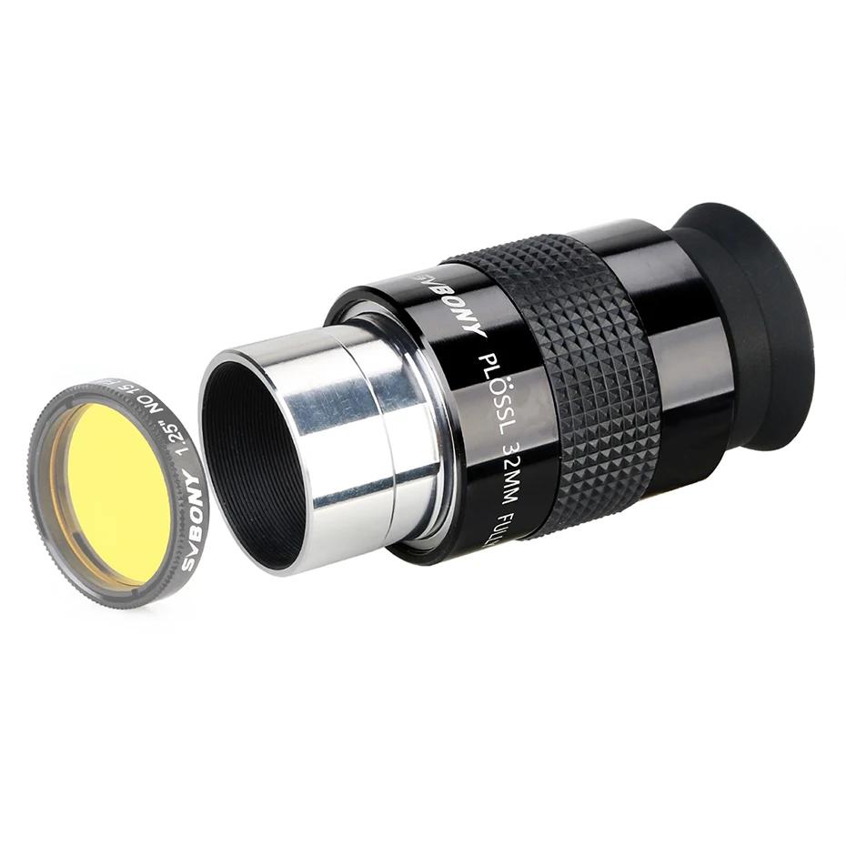 Oculaire SVBONY SV131 1.25 "(PLOSSL) oculaire de télescope PL 6/12/17/25/32/40mm conception à 4 élém