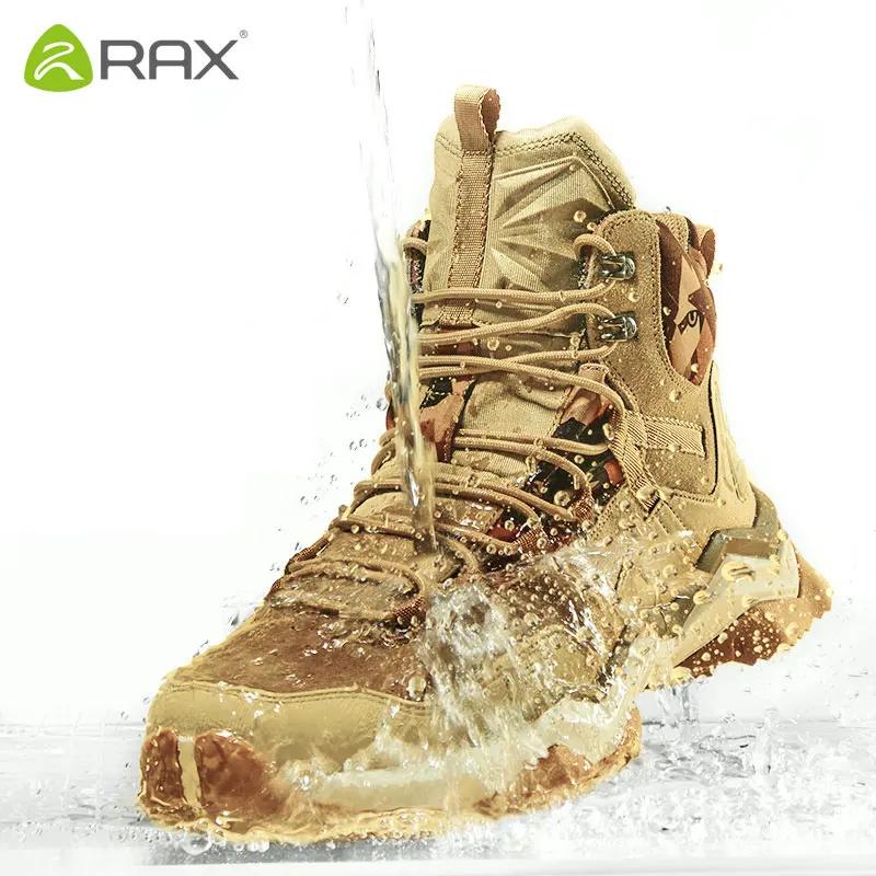 Bottes de randonnée imperméables RAX cuir véritable - Chaussures alpinisme trekking homme femme