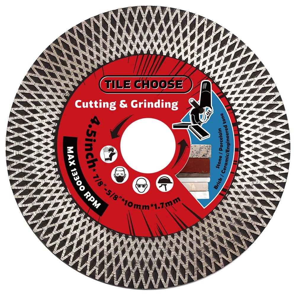 Coupe et meulage de disque de diamant de porcelaine turbo, lame de super carrelage, carreaux de porc
