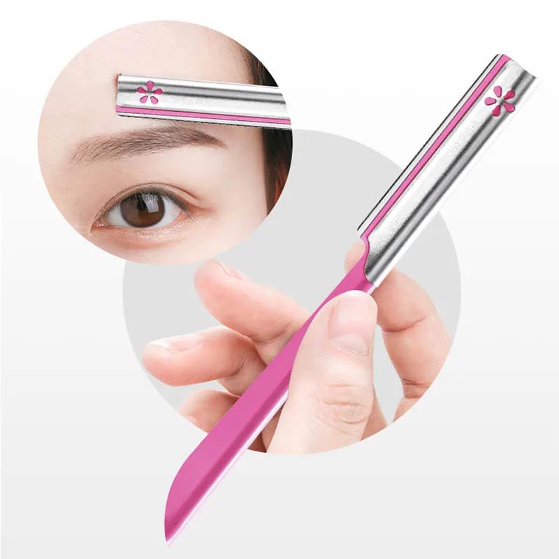 3/5 pièces femmes soins du visage rasoirs sourcil épilateur maquillage rasoir couteau sourcil épilat