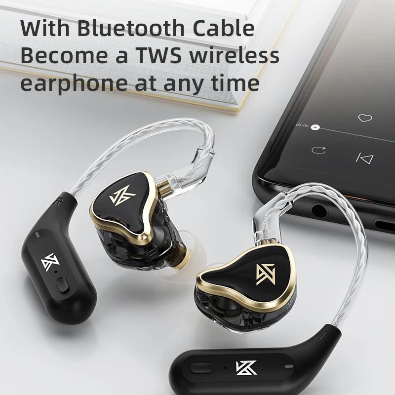 KZ ZAS-Écouteurs filaires à technologie hybride, intra-auriculaires, HIFI, réduction du bruit, bouch