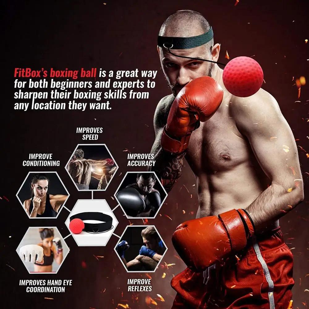 Balle réflexe de boxe, balles de boxe avec bandeau, vitesse de frappe, compétences de combat et entr