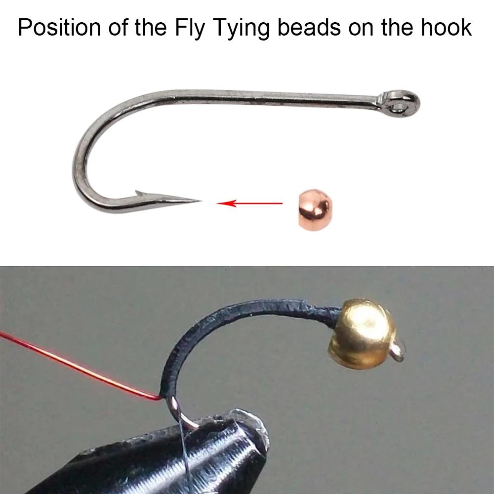 Perles fendues en tungstène pour la pêche, 25 pièces de 2/2, 5/2, 8/3, 5mm, or, argent, cuivre, maté