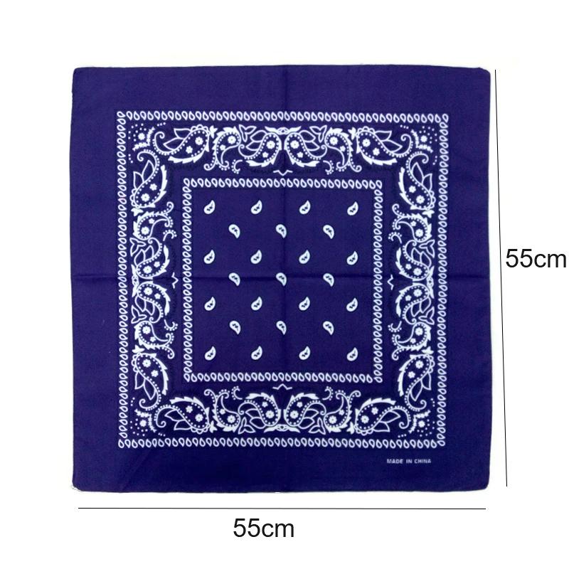 Mode Bandana foulard tête foulards carrés imprimer mouchoir femme homme bandeau de cheveux cou échar