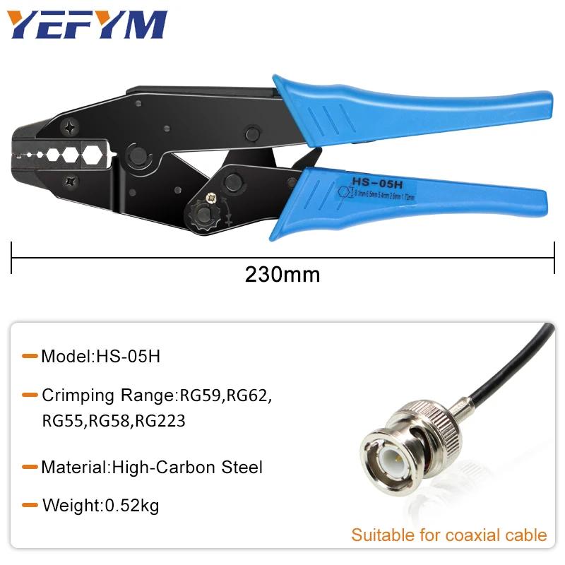 Câble Coaxial SMA/BNC RG58, 59, 62, 174,8, 11, 188, 233 pince à sertir HS-05H/02H/02H1/02H2 outils d
