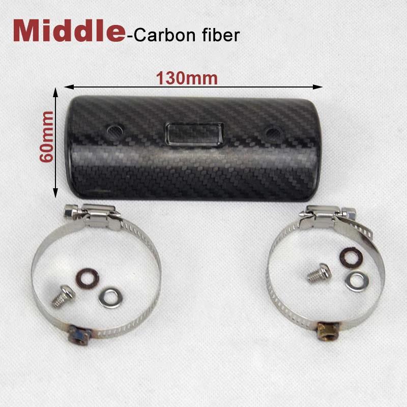 Protecteur de silencieux d'échappement de moto en Fiber de carbone, bouclier thermique d'échappement