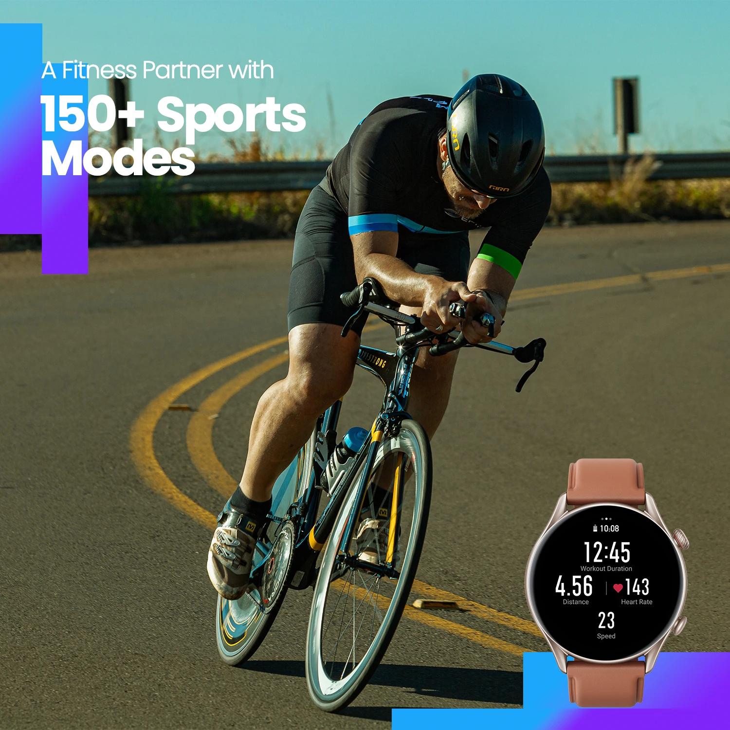 Amazfit GTR 3 Pro GTR3 Pro Smartwatch GTR-3 Pro 46mm HD AMOLED Display Zepp OS Autonomie de 12 jours