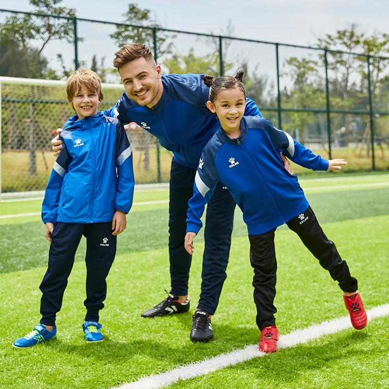 KELME hommes coupe-vent veste de course football enfant à capuche coupe-vent manteau Couple formatio
