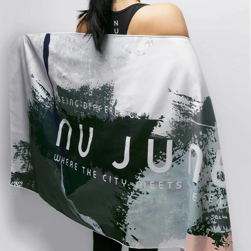 Aux- june-Serviette de Plage en Microcarence, Serviette de Bain, Design d'Impression à la Mode, Serv