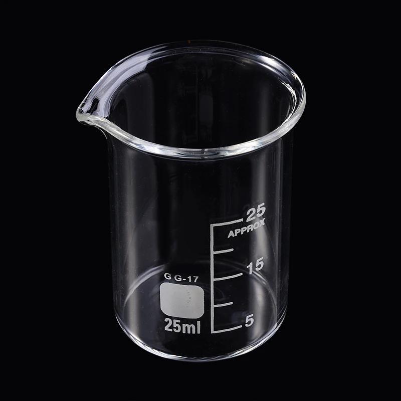 5 pièces/ensemble 5/10/25/50/100ml bécher en verre laboratoire tasse à mesurer verrerie pour école é