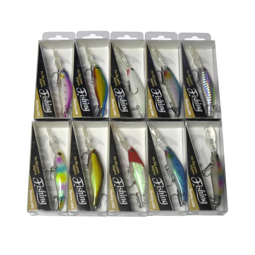 Lot de leurres ménés durs multicolores, matériel de pêche VIP, Popper, 6.5cm, 7cm, 8cm, 9cm, 11cm, 5