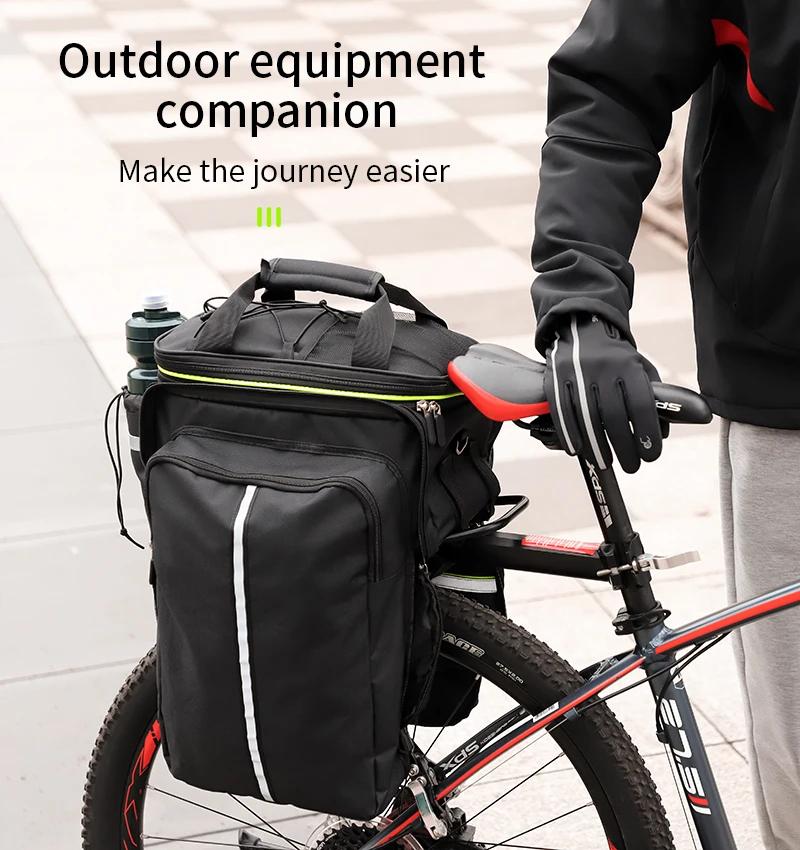WEST BIKING – sac de coffre de vélo étanche 3 en 1, sac de vélo de route vtt, porte-bagages de voyag