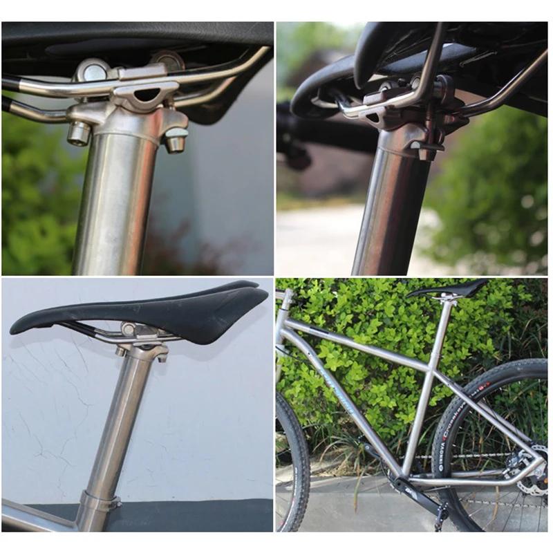 Alliage de titane tige de selle de vélo pour vtt/route tige de selle de vélo 27.2/30.9/31.6mm * 350m