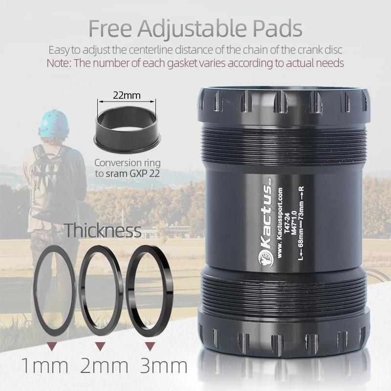 Support de pédalier de vélo T47-24(68mm) pour Shimano/SRAM GXP/Rotor/Aldhu/Trek Emonda, pédalier à a
