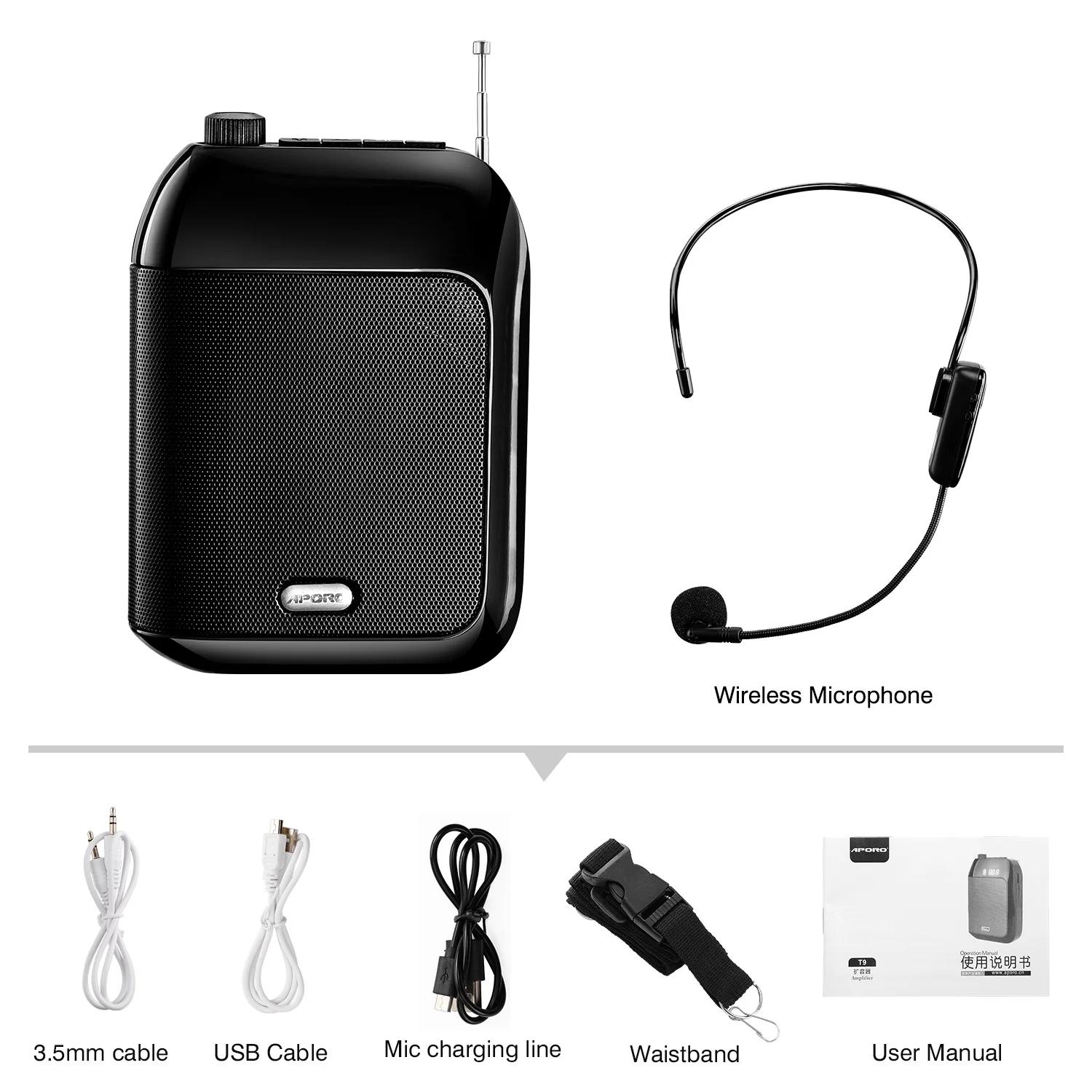 Amplificateur vocal sans fil Bluetooth UHF, Portable, pour enseigner les conférences, Guide touristi