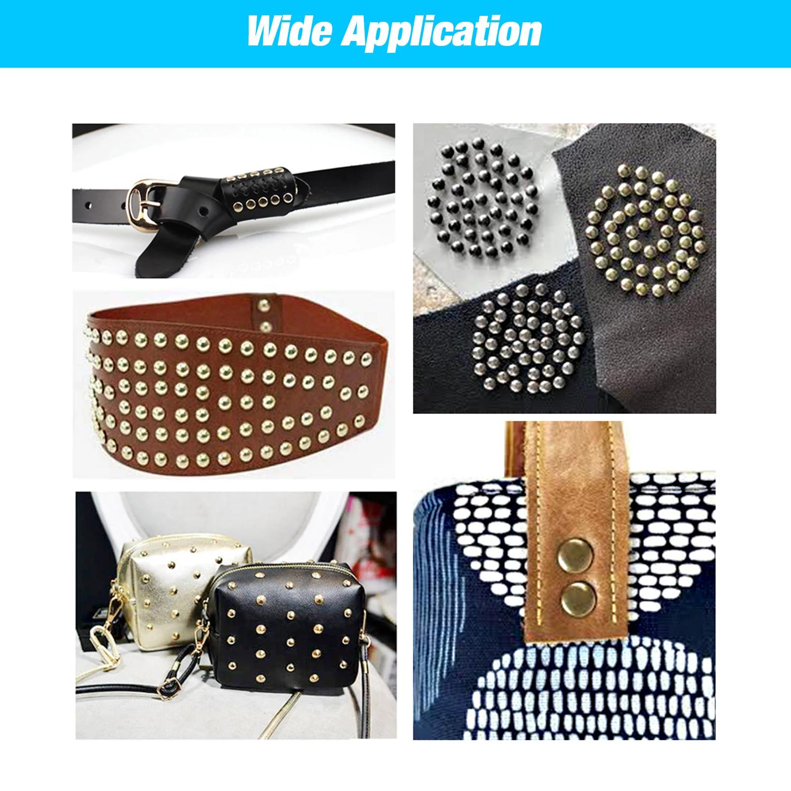 100 ensembles 5-15mm métal Double capuchon Rivets goujon rond clou Rivet pour maroquinerie accessoir
