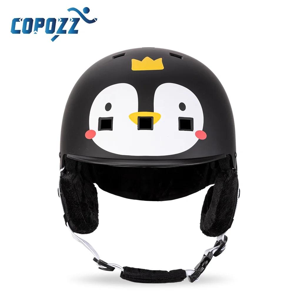 COPOZZ dessin animé enfants enfants casque de Ski intégralement moulé Sports de plein air Protection