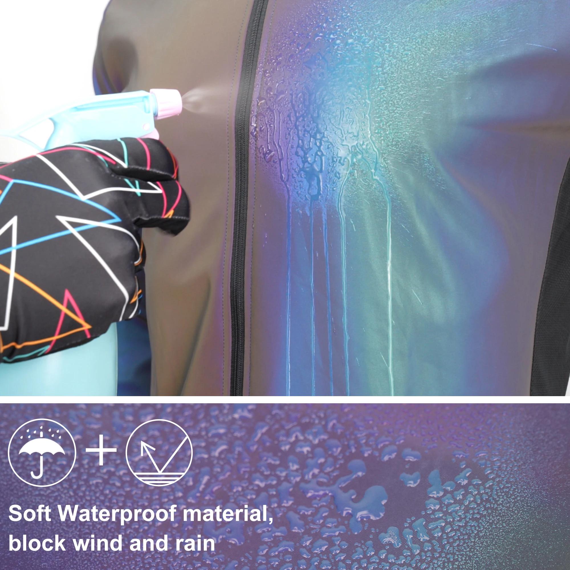 DAREVIE Veste de cyclisme imperméable pour homme et femme, coupe-vent, Rainbow Casting, niveau PRO,