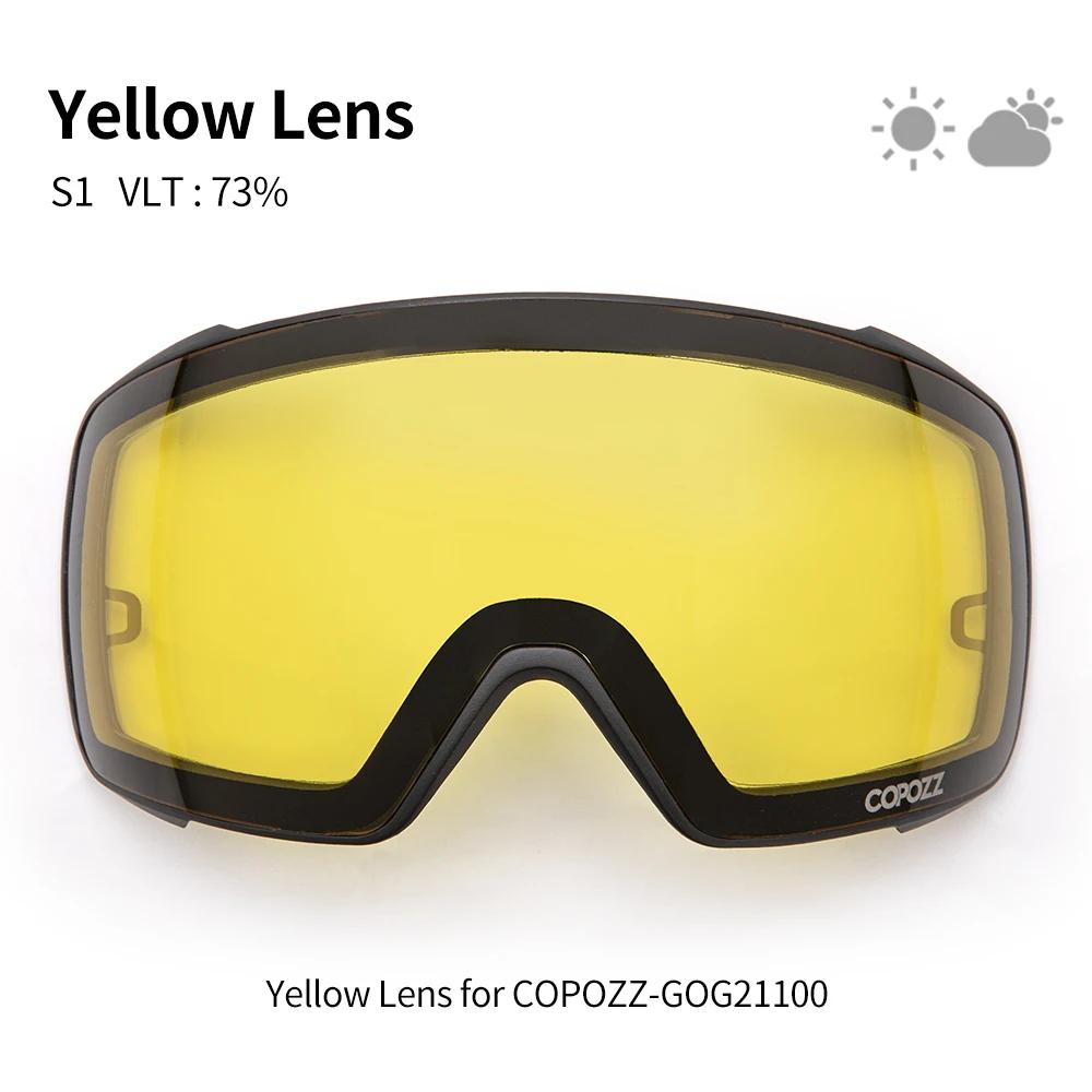 Copozz lunettes de Ski polarisées magnétiques Anti-buée hiver Double couche Protection UV400 hommes