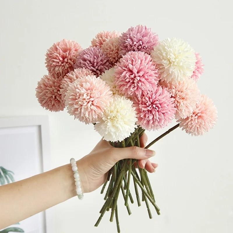Bouquet de Fleurs Artificielles Hortensia, pour Décoration de Maison, Chambre à Coucher, Mariage, Va