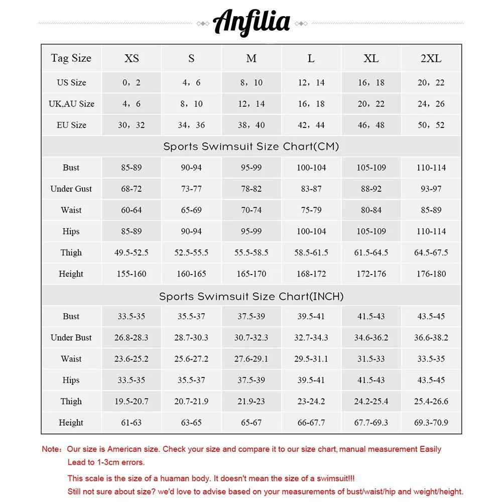 Anfilia-Maillot de bain une pièce pour femme, tenue de sport, aérobie, natation, documents trempés,