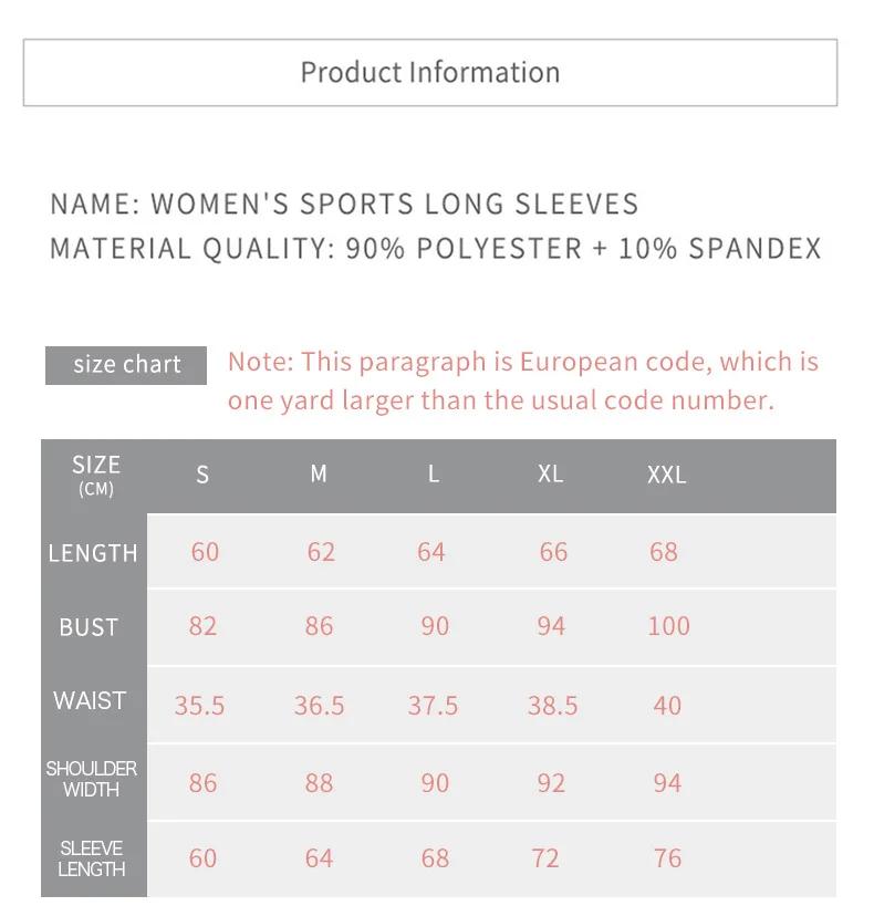 Femmes à manches longues dessus de Yoga Fitness haut de Yoga haut de sport tenue de sport pour les f